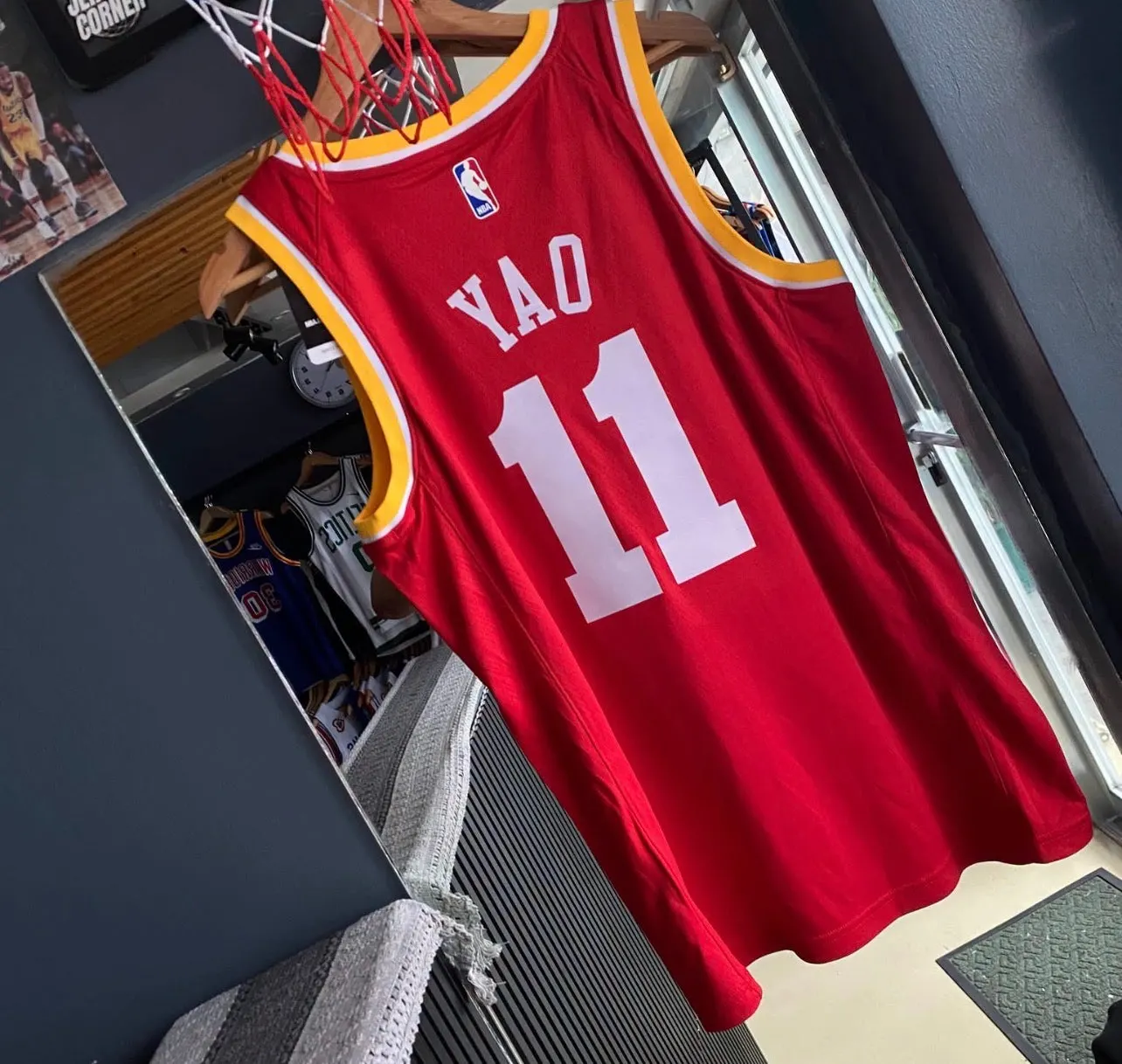 HOUSTON ROCKETS YAO MING RED VINTAGE JERSEY