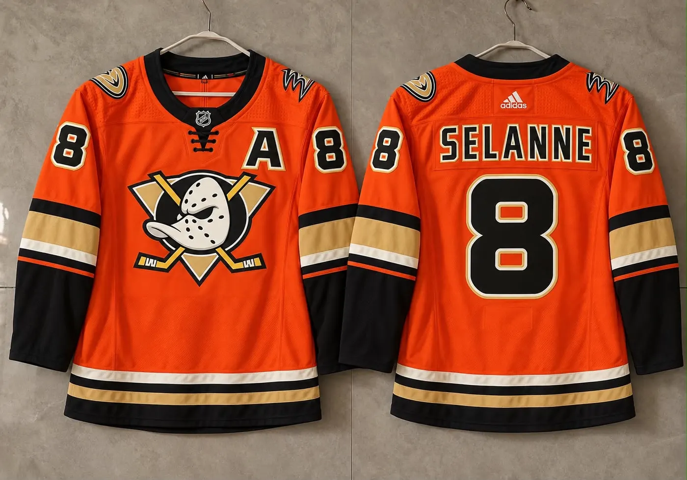 Anaheim Ducks Selanne Orange Jersey