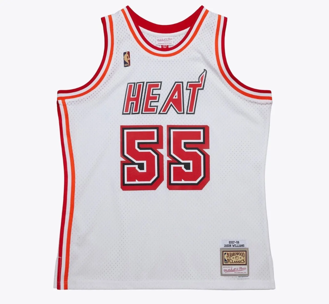 MIAMI HEAT JASON WILLIAMS WHITE VINTAGE JERSEY