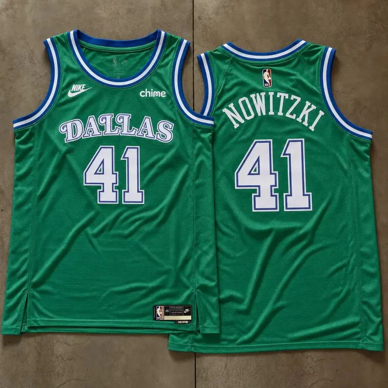 Dallas Mavericks Dirk Nowitzki Green Jersey
