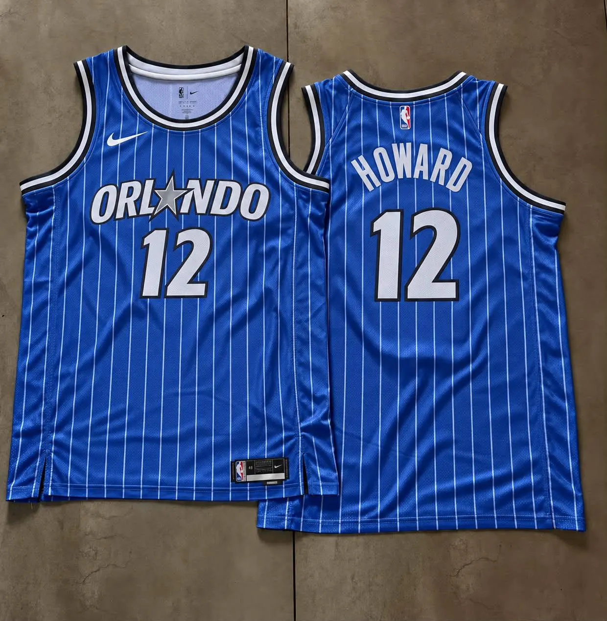 Orlando Magic Dwight Howard Blue Pinstripe Jersey