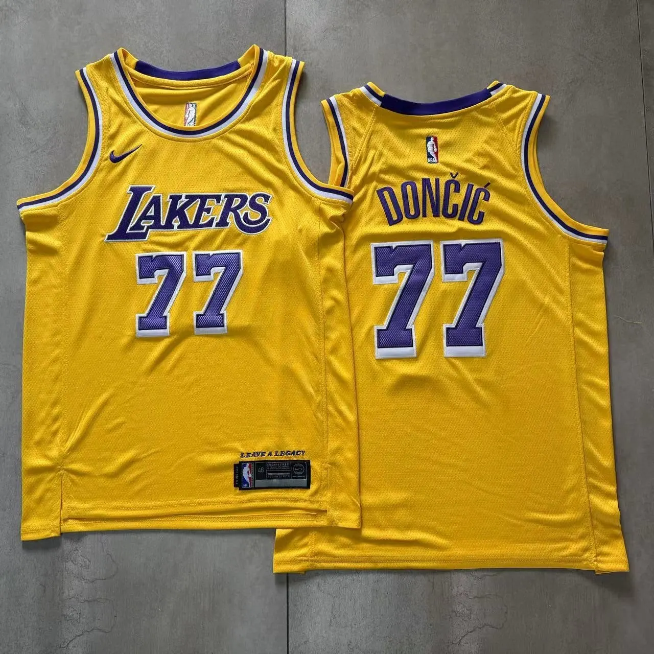 LOS ANGELES LAKERS LUKA DONCIC YELLOW JERSEY