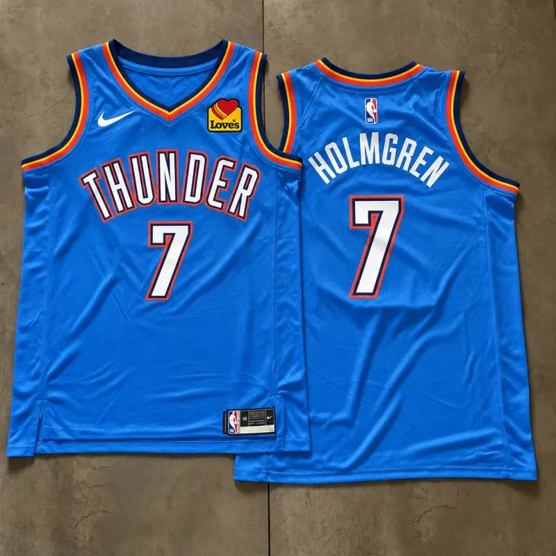 Oklahoma City Thunder Chet Holmgren Blue Jersey