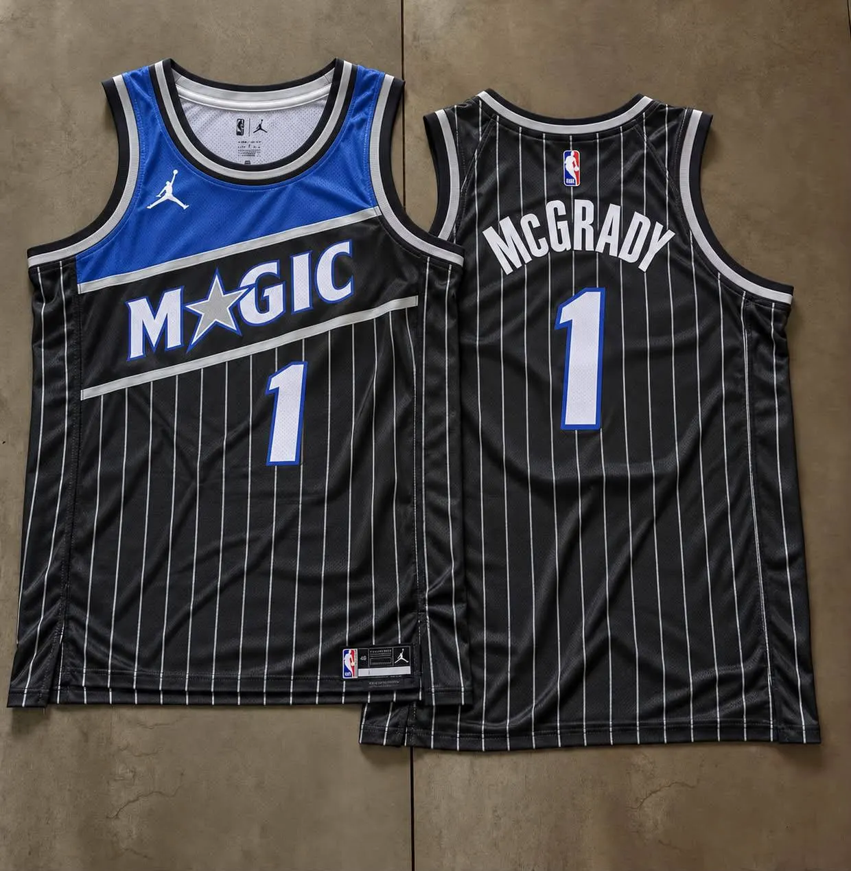 Orlando Magic Tracy McGrady Black And Blue Jersey