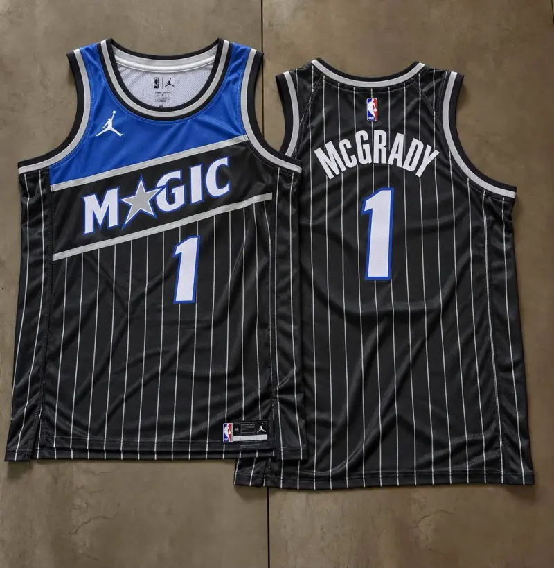 Orlando Magic Tracy McGrady Black And Blue Jersey