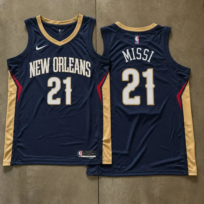 New Orleans Pelicans Yves Missi Navy Jersey