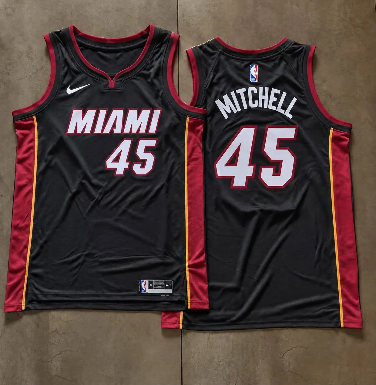 Miami Heat Davion Mitchell Black Jersey