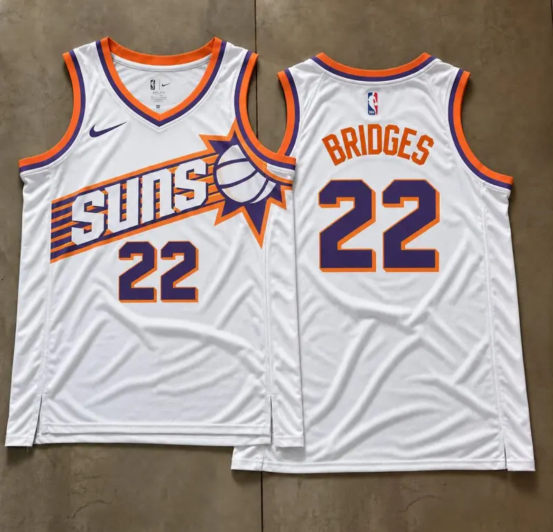 Phoenix Suns Miles Bridges White Sunburst Jersey