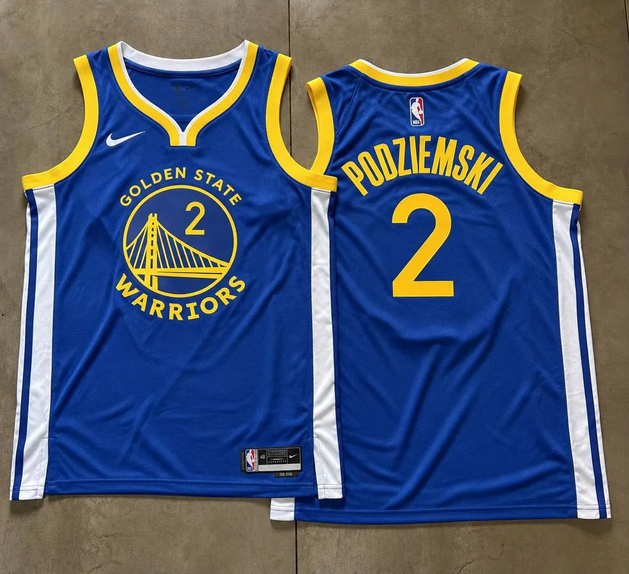 Golden State Warriors Brandin Podziemski Blue Jersey