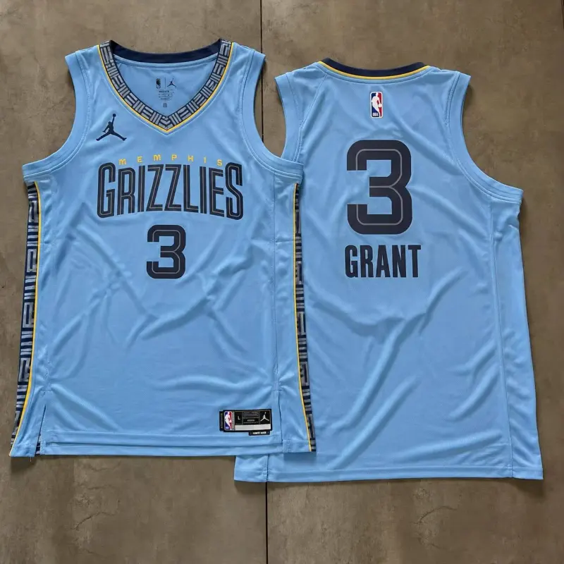 Memphis Grizzlies Jerami Grant Light Blue Jersey