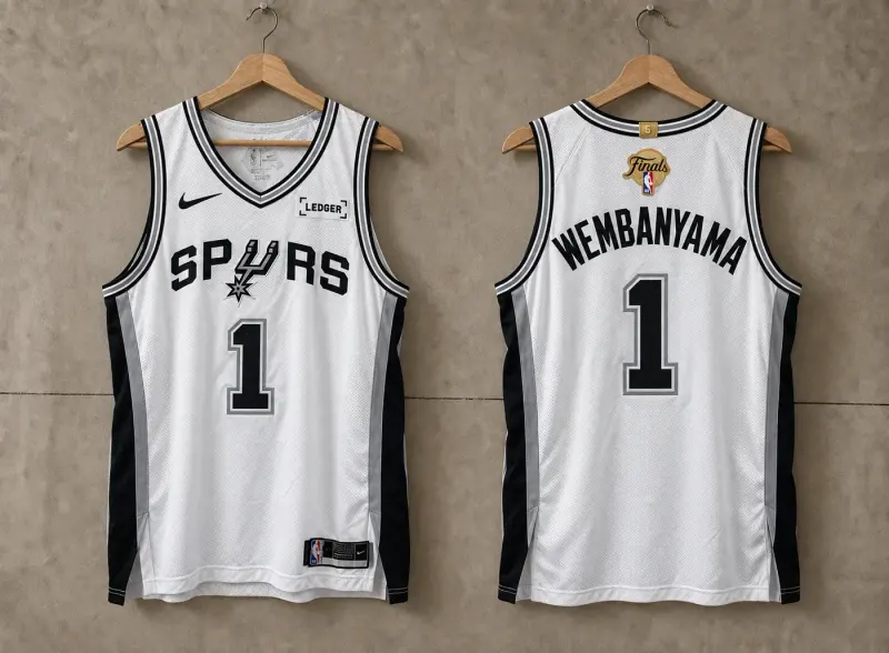 SAN ANTONIO SPURS VICTOR WEMBANYAMA FINALS WHITE JERSEY
