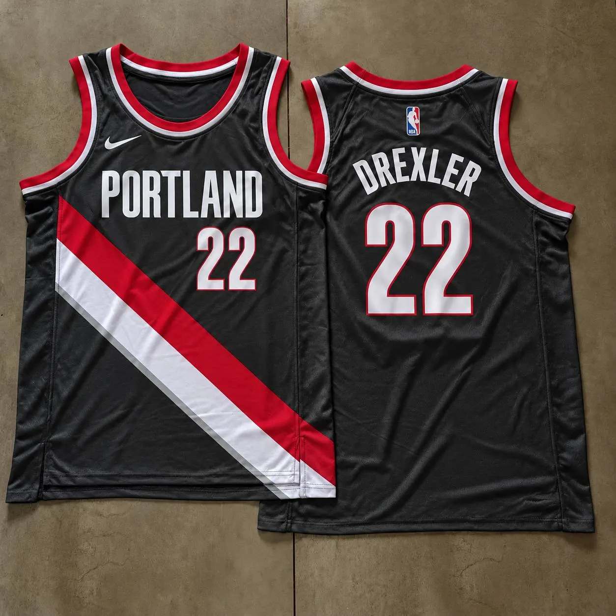 Portland Trail Blazers Clyde Drexler Black Jersey