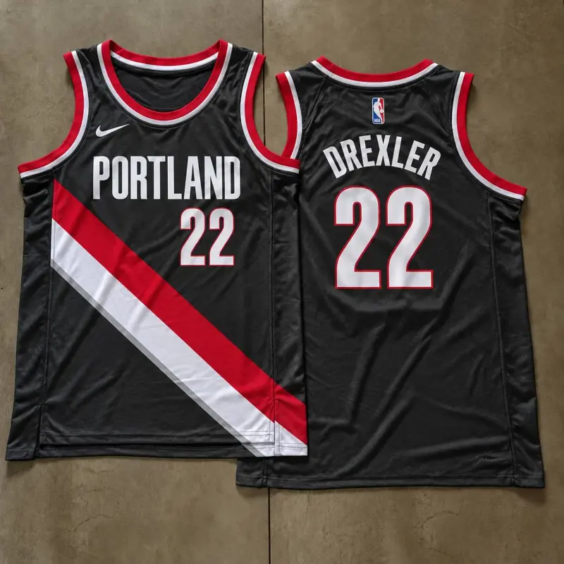Portland Trail Blazers Clyde Drexler Black Jersey