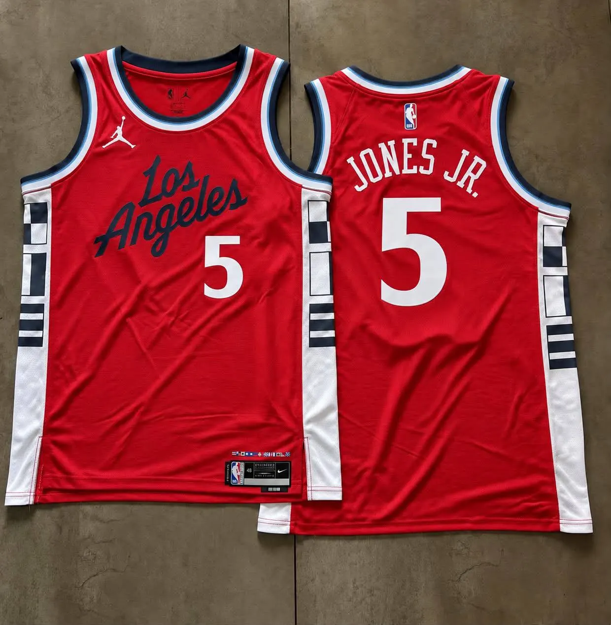 Los Angeles Clippers Derrick Jones Jr. Red Jersey