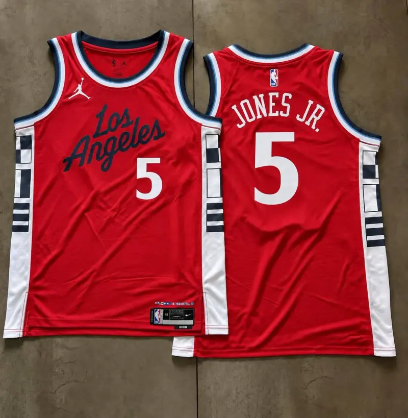 Los Angeles Clippers Derrick Jones Jr. Red Jersey