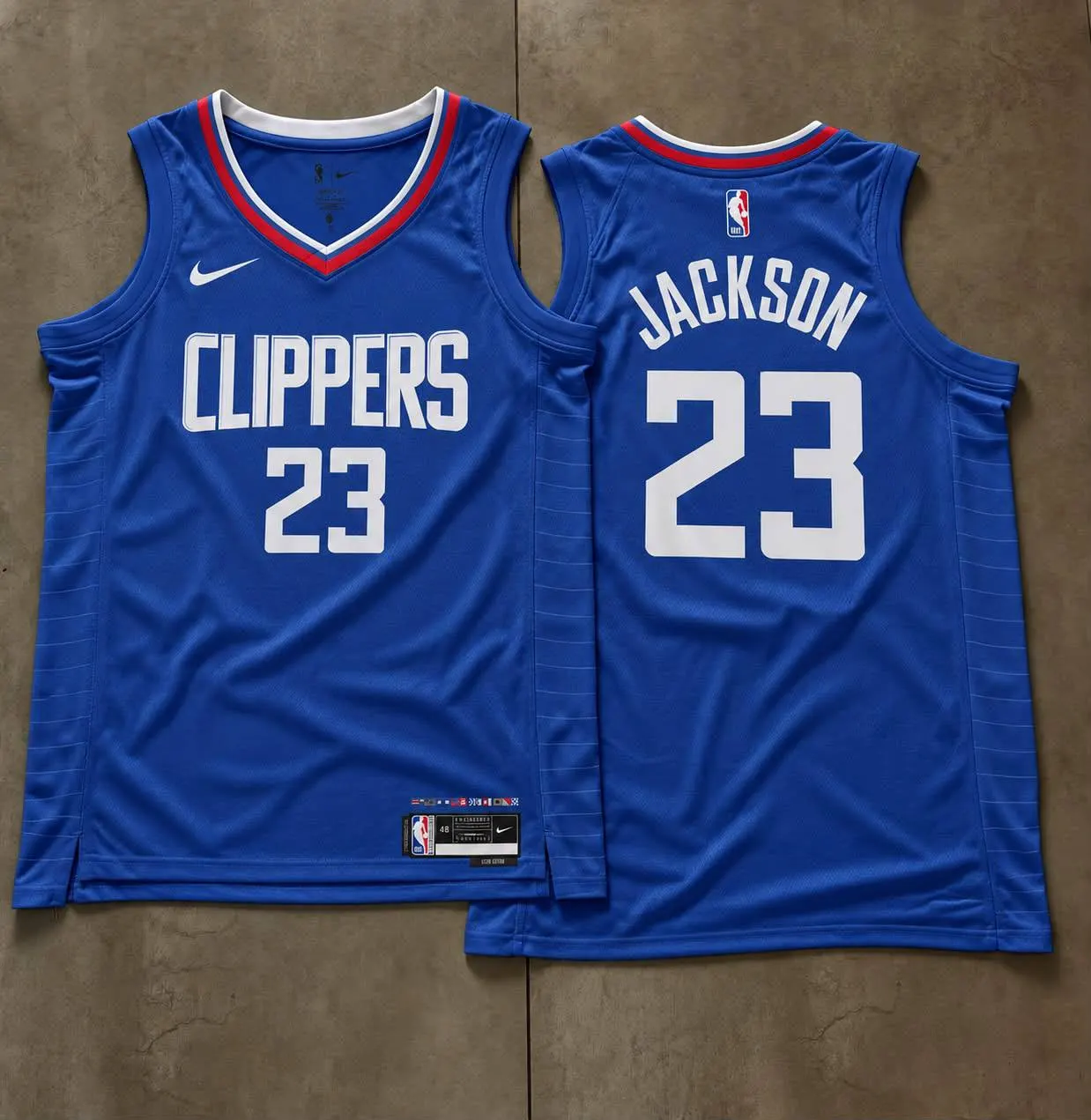 Los Angeles Clippers Isaiah Jackson Blue Jersey