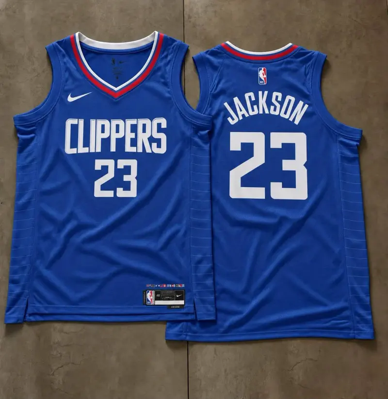 Los Angeles Clippers Isaiah Jackson Blue Jersey