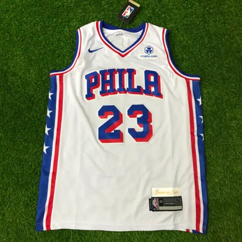 PHILADELPHIA 76ERS LEBRON JAMES WHITE JERSEY