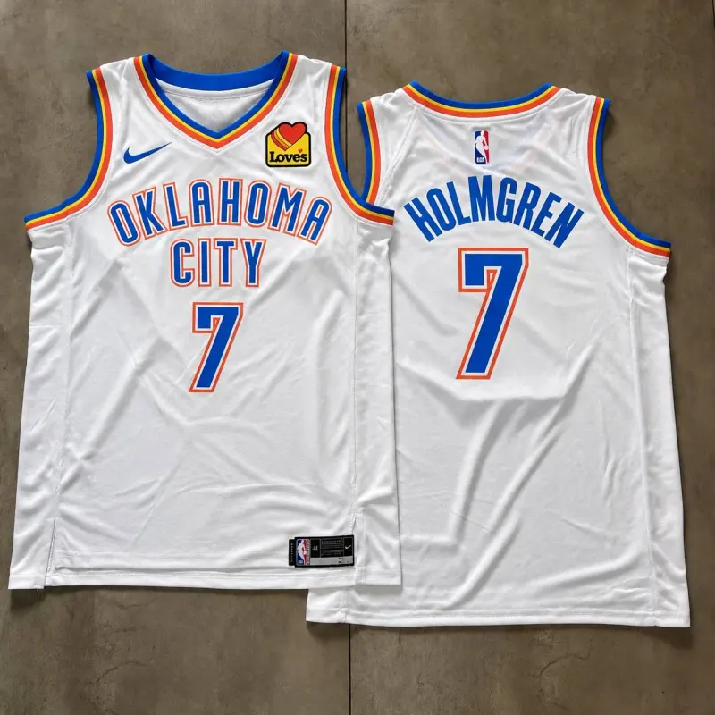 Oklahoma City Thunder Chet Holmgren White Jersey