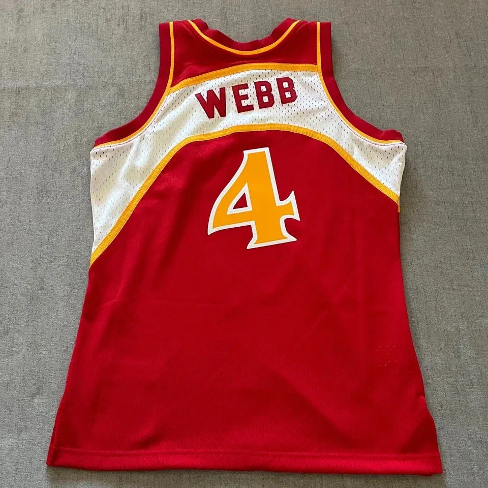 ATLANTA HAWKS SPUD WEBB RED VINTAGE JERSEY