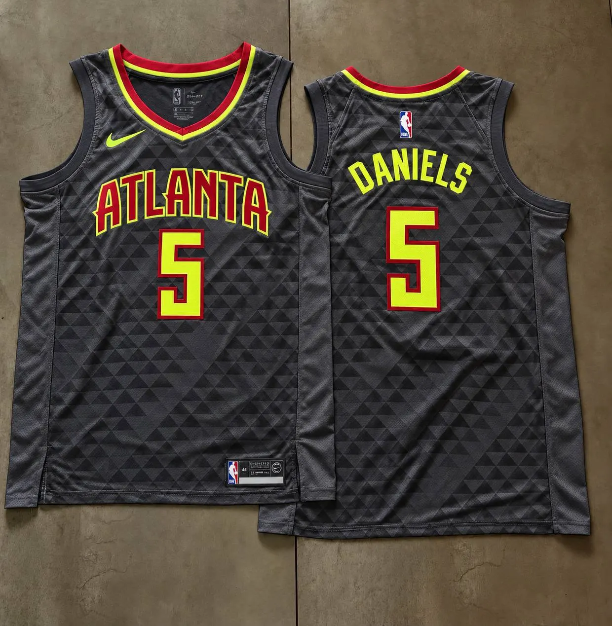 Atlanta Hawks Dyson Daniels Grey Jersey