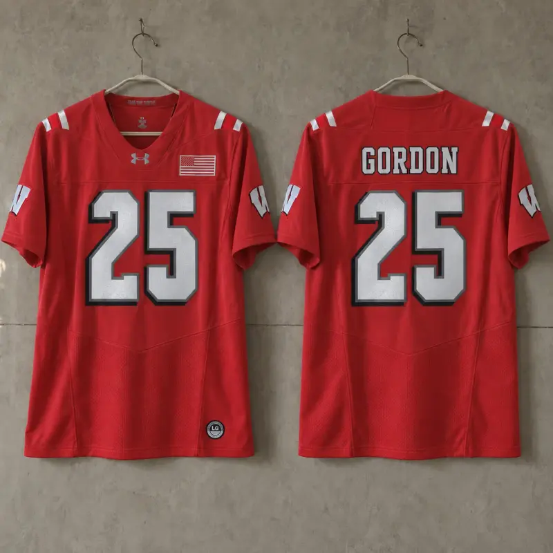 WISCONSIN BADGERS MELVIN GORDON RED JERSEY