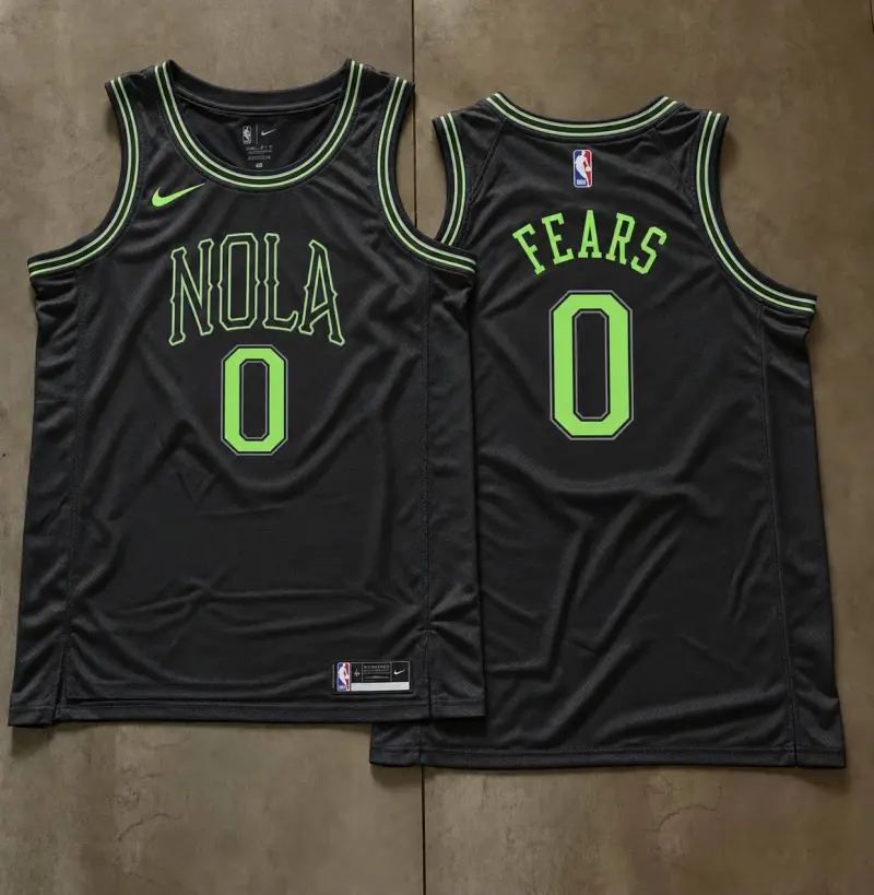 New Orleans Pelicans Jeremiah Fears Black Jersey