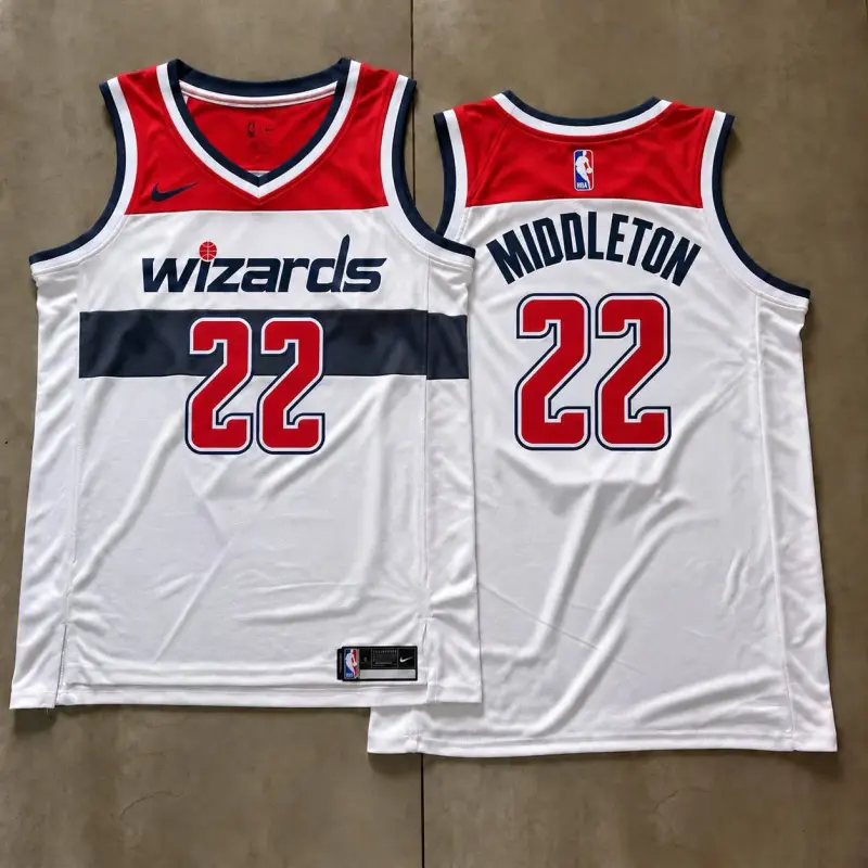 Washington Wizards Khris Middleton White Jersey