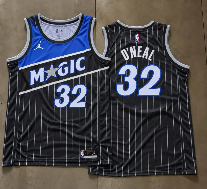 Orlando Magic Shaquille O’Neal Black And Blue Jersey