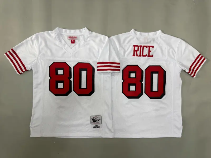 SAN FRANCISCO 49ERS JERRY RICE WHITE VINTAGE JERSEY