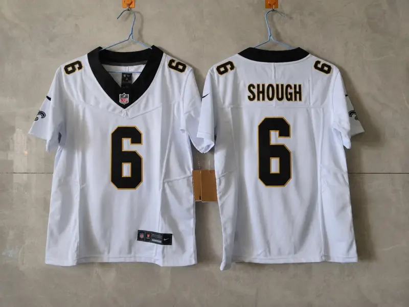 NEW ORLEANS SAINTS TYLER SHOUGH WHITE JERSEY