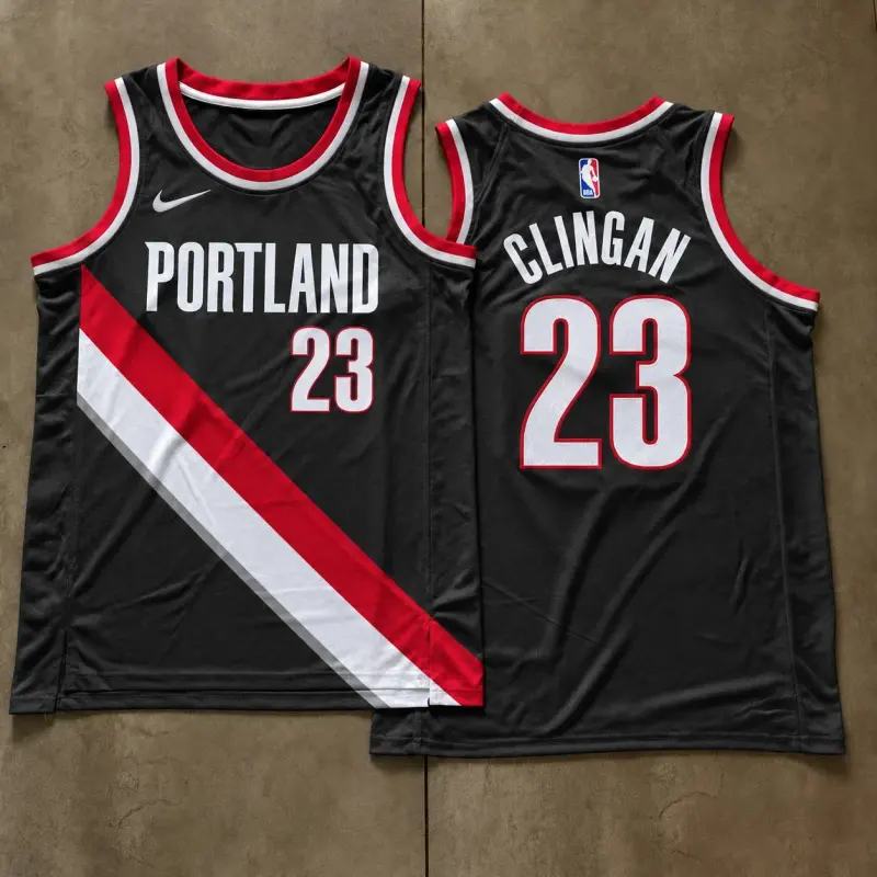 Portland Trail Blazers Donovan Clingan Black Jersey