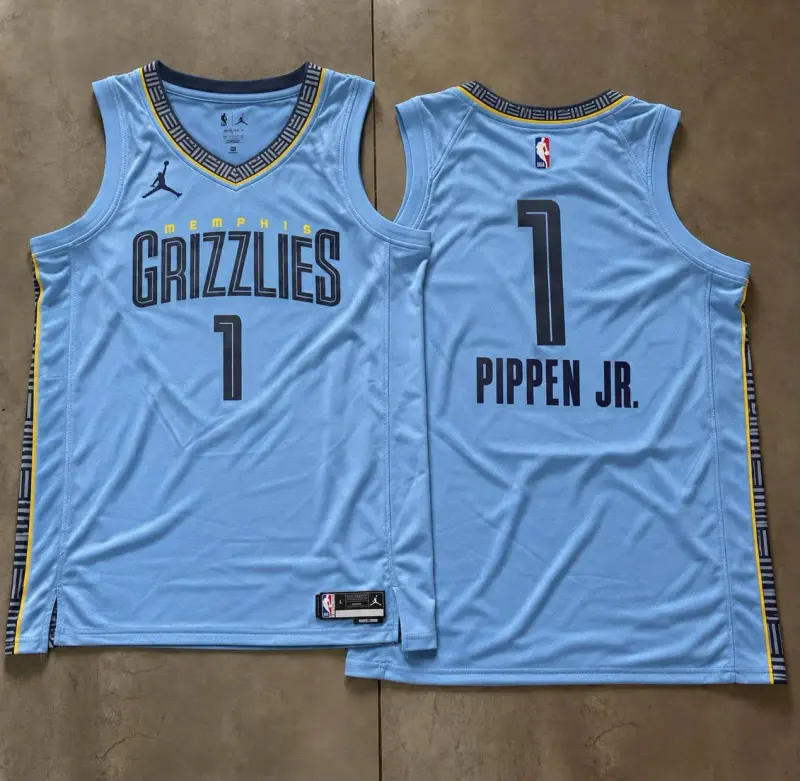 Memphis Grizzlies Scotty Pippen Jr. Light Blue Jersey