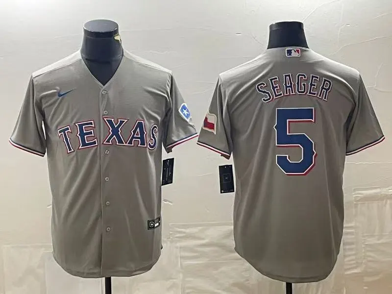TEXAS RANGERS COREY SEAGER GREY JERSEY