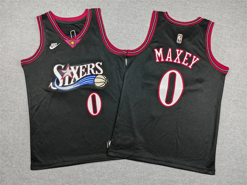 Philadelphia 76ers Tyrese Maxey Black Jersey