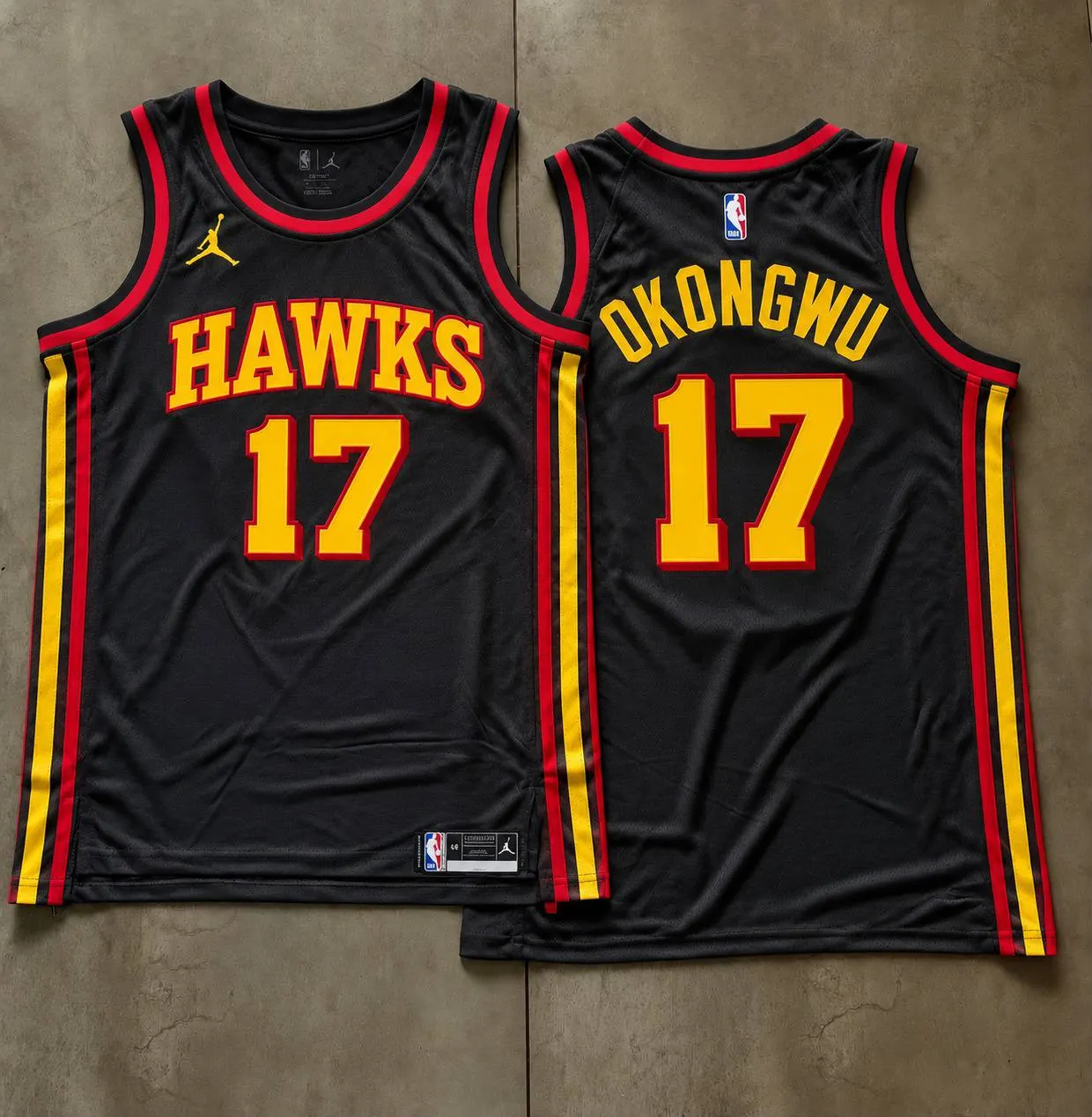 Atlanta Hawks Onyeka Okongwu Black Jersey
