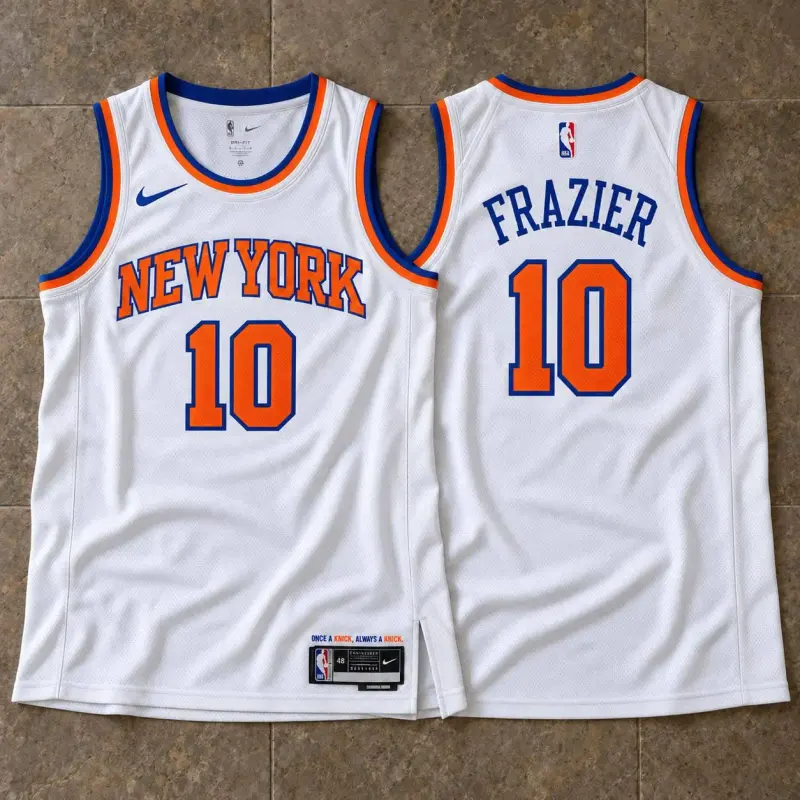 New York Knicks Walt Frazier White Jersey