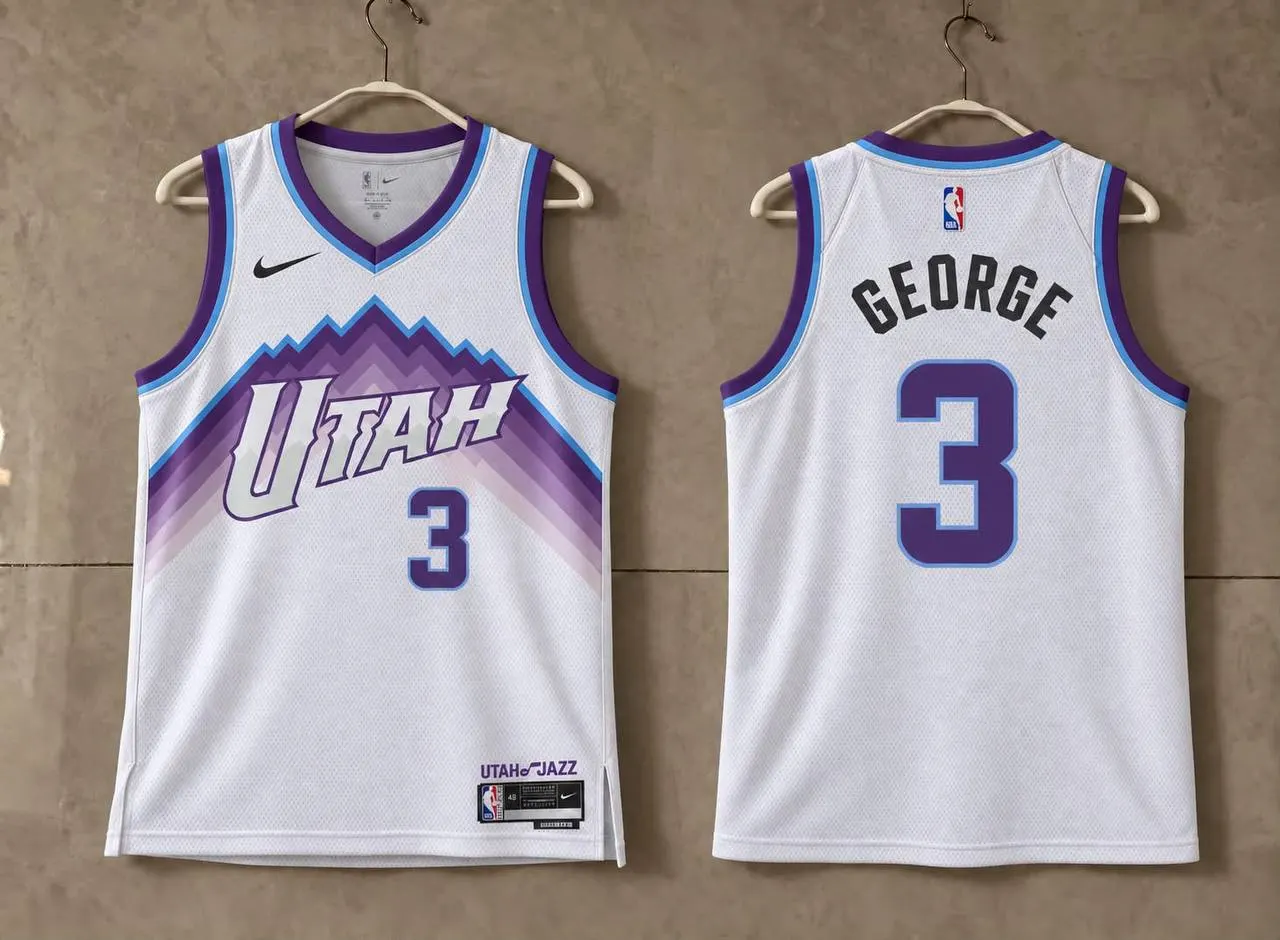 Utah Jazz Keyonte George White Mountain Jersey