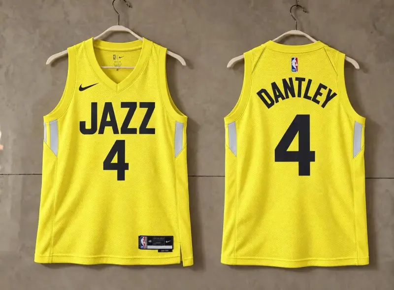 Utah Jazz Adrian Dantley Yellow Jersey