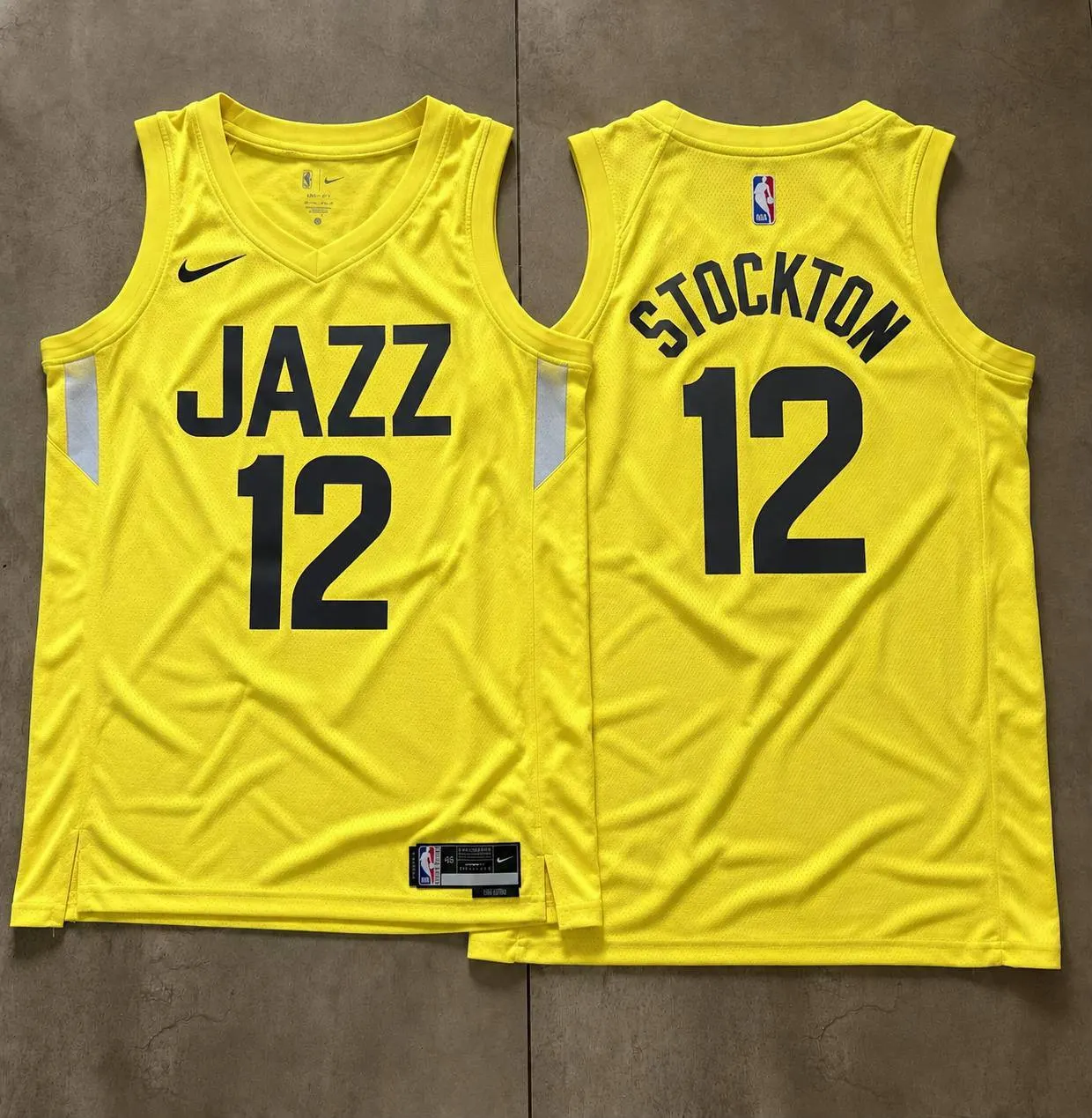 Utah Jazz John Stockton Yellow Jersey