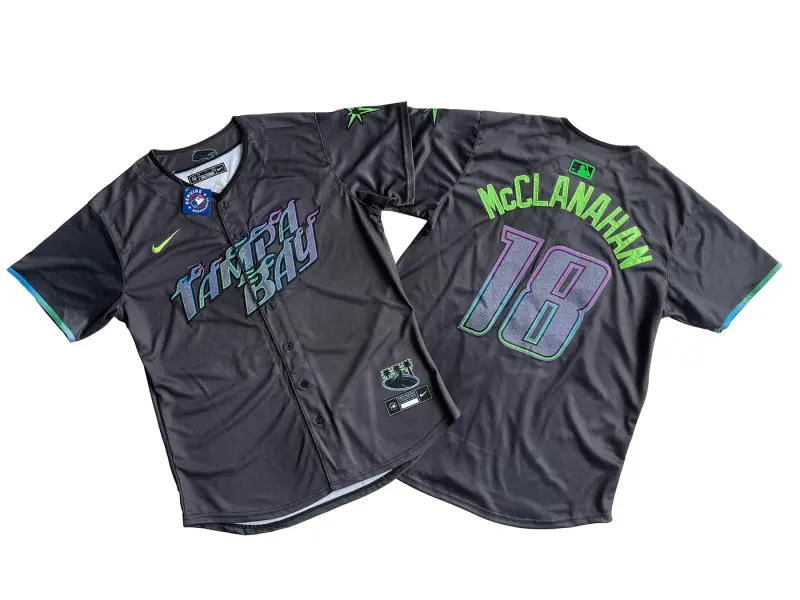TAMPA BAY RAYS SHANE MCCLANAHAN BLACK JERSEY