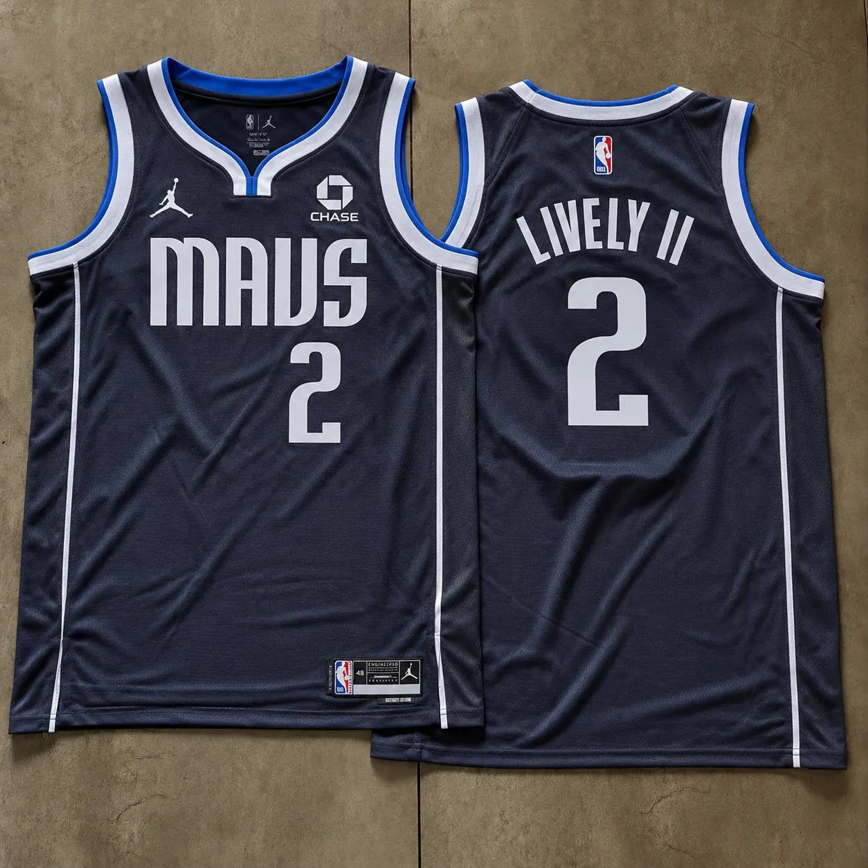 Dallas Mavericks Dereck Lively II Navy Jersey