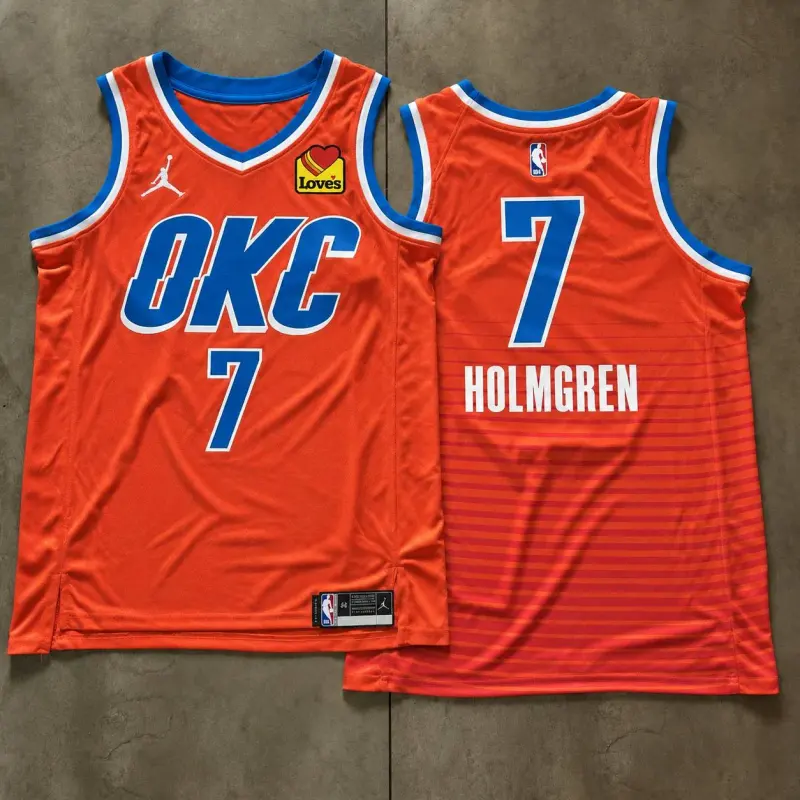 Oklahoma City Thunder Chet Holmgren Orange Jersey