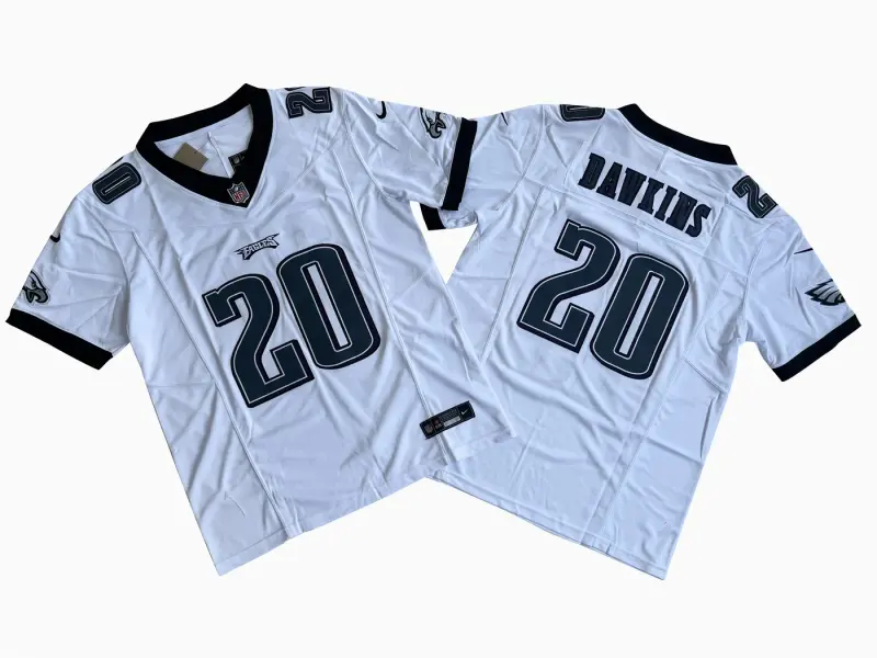 PHILADELPHIA EAGLES BRIAN DAWKINS WHITE VINTAGE JERSEY