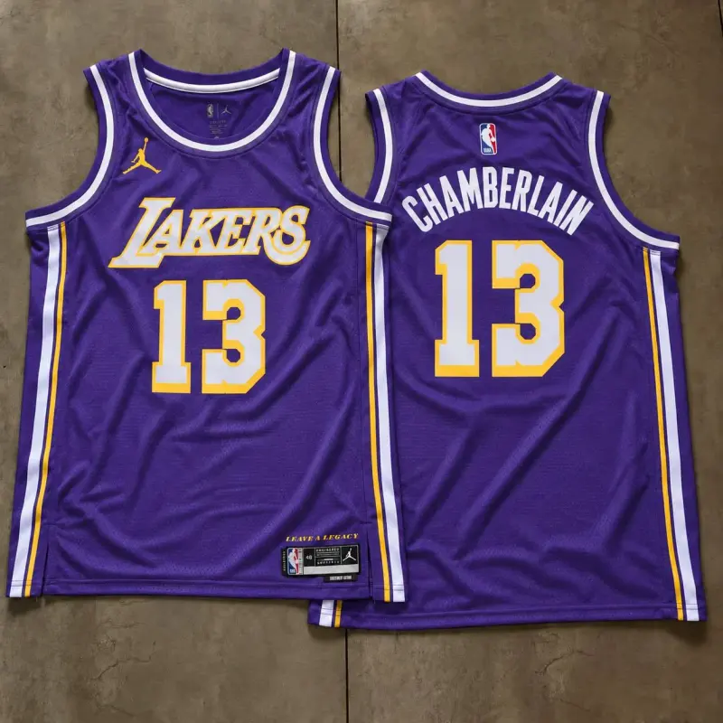 Los Angeles Lakers Wilt Chamberlain Purple Jersey