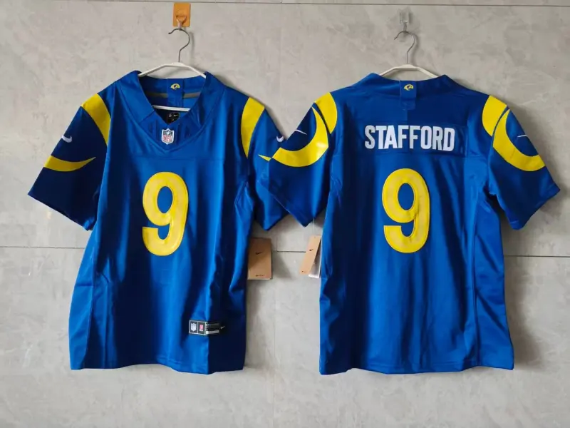 LOS ANGELES RAMS MATTHEW STAFFORD BLUE JERSEY