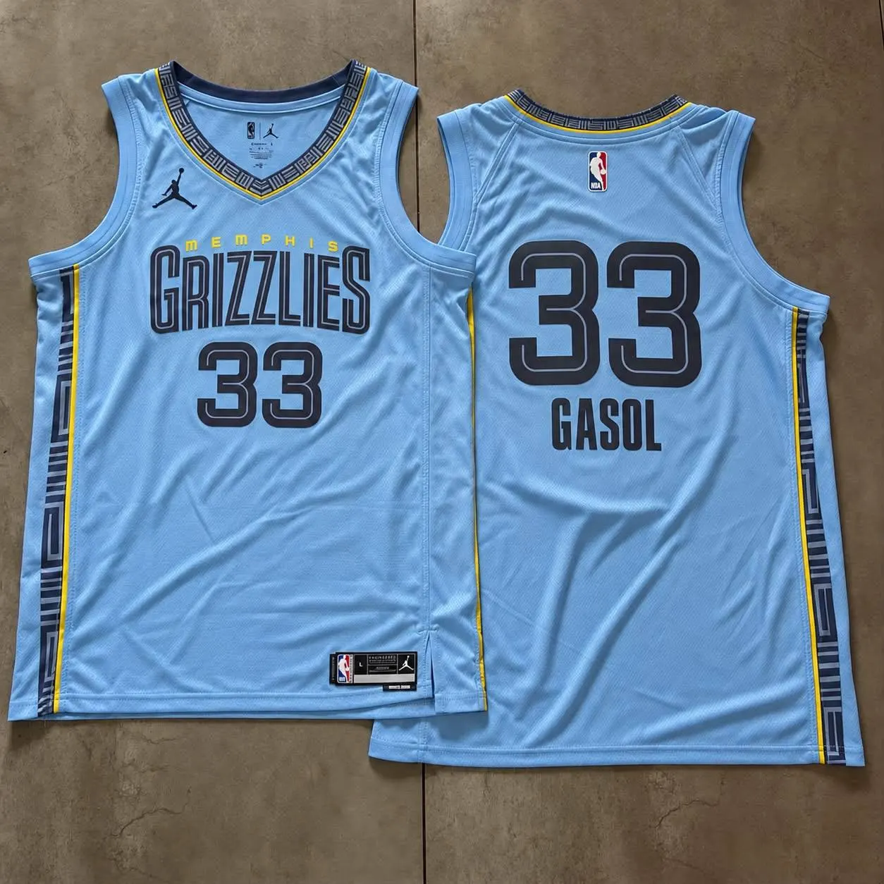 Memphis Grizzlies Marc Gasol Light Blue Jersey