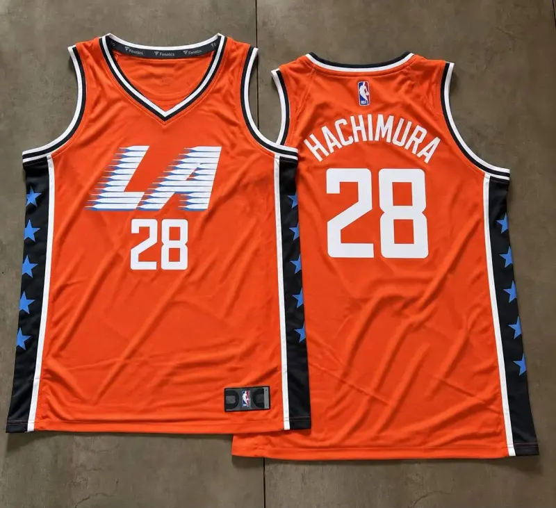 Los Angeles Clippers Rui Hachimura Orange Jersey