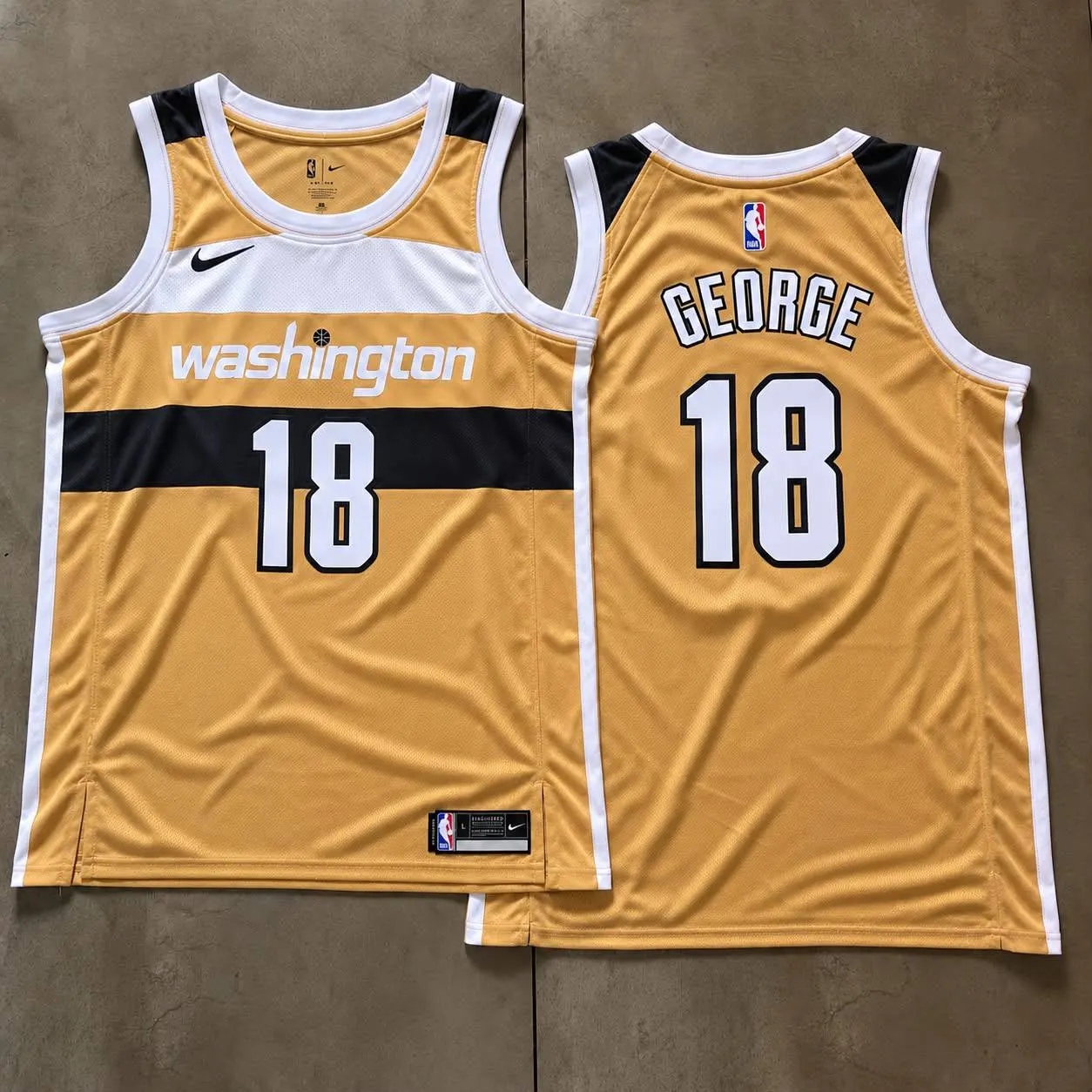 Washington Wizards Kyshawn George Gold Jersey