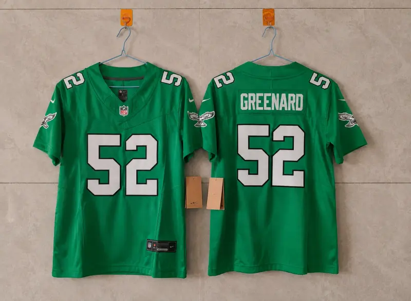 PHILADELPHIA EAGLES JONATHAN GREENARD KELLY GREEN JERSEY